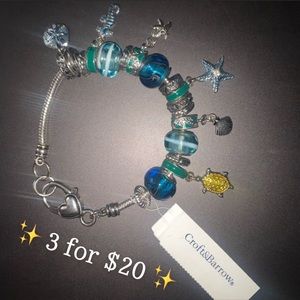 Sea creature charm bracelet